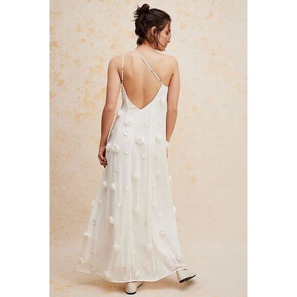 New Free People Blossom Bliss Maxi Dress white floral Size 2 - Picture 2 of 8